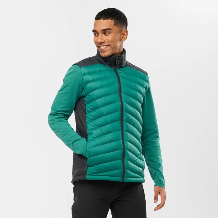 Pánské Zateplené Vesty Salomon Essential Xwarm Down Zelene | CZ 36WEDUO